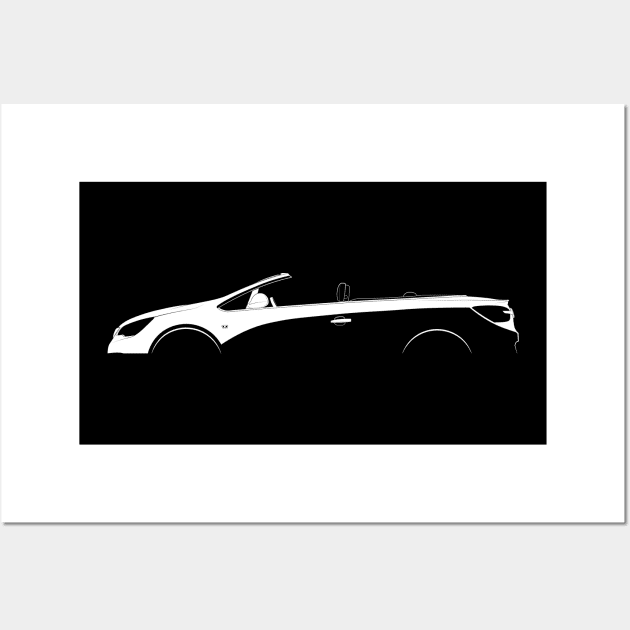 Opel Cascada Silhouette Wall Art by Car-Silhouettes